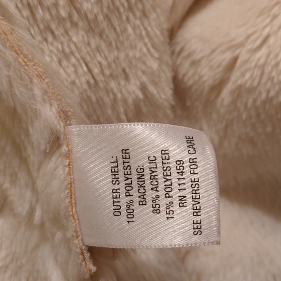 White House Black Market faux suede and fur cream jacket Sz XS - Picture 7 of 8